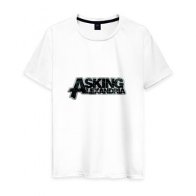 Мужская футболка хлопок с принтом Asking Alexandria , 100% хлопок | прямой крой, круглый вырез горловины, длина до линии бедер, слегка спущенное плечо. | asking alexandria | метал