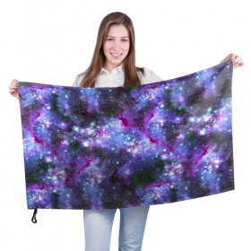Флаг 3D с принтом Сияние звёзд , 100% полиэстер | плотность ткани — 95 г/м2, размер — 67 х 109 см. Принт наносится с одной стороны | abstraction | cosmos | nebula | space | star | universe | абстракция | вселенная | звезды | космос | мир | планеты