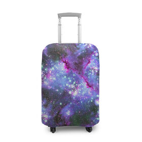 Чехол для чемодана 3D с принтом Сияние звёзд , 86% полиэфир, 14% спандекс | двустороннее нанесение принта, прорези для ручек и колес | abstraction | cosmos | nebula | space | star | universe | абстракция | вселенная | звезды | космос | мир | планеты