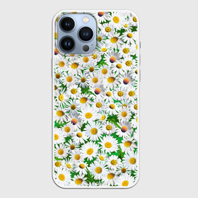 Чехол для iPhone 13 Pro Max с принтом Ромашки ,  |  | Тематика изображения на принте: chamomile | daisies | flowers | nature | природа | растения | ромашки | текстура | цветы