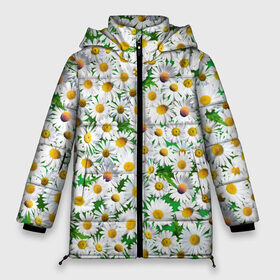 Женская зимняя куртка 3D с принтом Ромашки , верх — 100% полиэстер; подкладка — 100% полиэстер; утеплитель — 100% полиэстер | длина ниже бедра, силуэт Оверсайз. Есть воротник-стойка, отстегивающийся капюшон и ветрозащитная планка. 

Боковые карманы с листочкой на кнопках и внутренний карман на молнии | chamomile | daisies | flowers | nature | природа | растения | ромашки | текстура | цветы