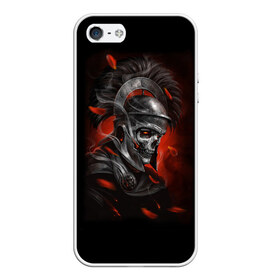 Чехол для iPhone 5/5S матовый с принтом Мертвый легионер , Силикон | Область печати: задняя сторона чехла, без боковых панелей | зомби | легионер | рим | скелет | череп