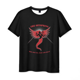 Мужская футболка 3D с принтом The Offspring , 100% полиэфир | прямой крой, круглый вырез горловины, длина до линии бедер | Тематика изображения на принте: the offspring | офспринг | оффспринг | рок