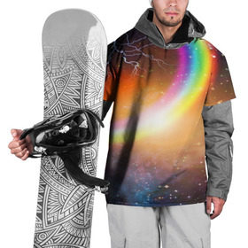 Накидка на куртку 3D с принтом Радуга в космосе , 100% полиэстер |  | abstraction | cosmos | nebula | space | star | universe | абстракция | вселенная | звезды | космос | мир | планеты