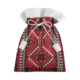 Подарочный 3D мешок с принтом Славянский орнамент красный , 100% полиэстер | Размер: 29*39 см | русь | старинный | традиция | узор