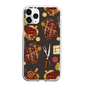 Чехол для iPhone 11 Pro Max матовый с принтом Вкуснятина , Силикон |  | Тематика изображения на принте: барбекю | еда | кулинария | мясо | повар | стейк | шашлык
