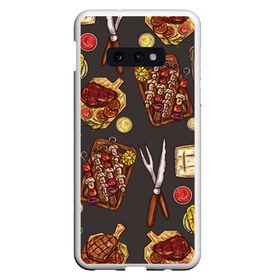 Чехол для Samsung S10E с принтом Вкуснятина , Силикон | Область печати: задняя сторона чехла, без боковых панелей | барбекю | еда | кулинария | мясо | повар | стейк | шашлык