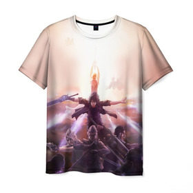 Мужская футболка 3D с принтом Final Fantasy XV , 100% полиэфир | прямой крой, круглый вырез горловины, длина до линии бедер | Тематика изображения на принте: 