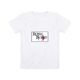 Детская футболка хлопок с принтом Royal Blood , 100% хлопок | круглый вырез горловины, полуприлегающий силуэт, длина до линии бедер | Тематика изображения на принте: 