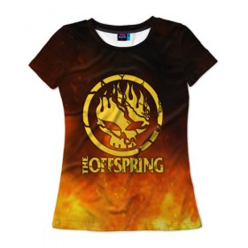 Женская футболка 3D с принтом The Offspring , 100% полиэфир ( синтетическое хлопкоподобное полотно) | прямой крой, круглый вырез горловины, длина до линии бедер | the offspring | офспринг | оффспринг | рок