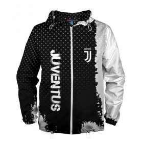 Мужская ветровка 3D с принтом Juventus sport , 100% полиэстер | подол и капюшон оформлены резинкой с фиксаторами, два кармана без застежек по бокам, один потайной карман на груди | 