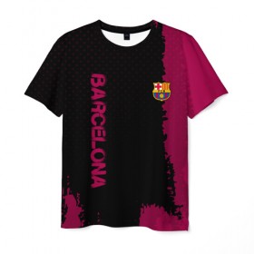 Мужская футболка 3D с принтом Barcelona sport , 100% полиэфир | прямой крой, круглый вырез горловины, длина до линии бедер | football | soccer | барселона