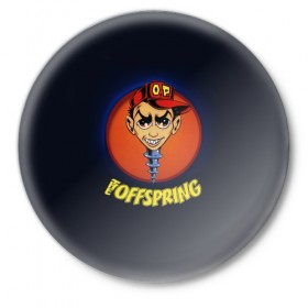 Значок с принтом The Offspring ,  металл | круглая форма, металлическая застежка в виде булавки | Тематика изображения на принте: 