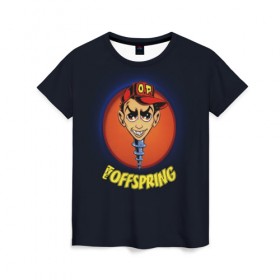 Женская футболка 3D с принтом The Offspring , 100% полиэфир ( синтетическое хлопкоподобное полотно) | прямой крой, круглый вырез горловины, длина до линии бедер | 