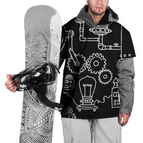 Накидка на куртку 3D с принтом Стиль стимпанк , 100% полиэстер |  | Тематика изображения на принте: будущие | наука | прошлое | стимпанк | фантастика