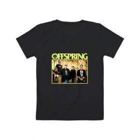 Детская футболка хлопок с принтом Группа The Offspring , 100% хлопок | круглый вырез горловины, полуприлегающий силуэт, длина до линии бедер | Тематика изображения на принте: offspring | офспринг | оффспринг | рок