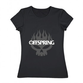 Женская футболка хлопок с принтом The Offspring , 100% хлопок | прямой крой, круглый вырез горловины, длина до линии бедер, слегка спущенное плечо | the offspring | офспринг | оффспринг | рок