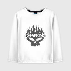 Детский лонгслив хлопок с принтом The Offspring , 100% хлопок | круглый вырез горловины, полуприлегающий силуэт, длина до линии бедер | the offspring | офспринг | оффспринг | рок