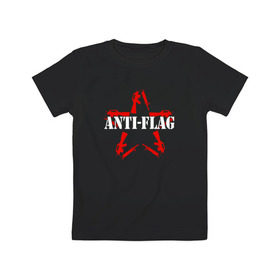 Детская футболка хлопок с принтом Anti-Flag , 100% хлопок | круглый вырез горловины, полуприлегающий силуэт, длина до линии бедер | Тематика изображения на принте: american | attraction | dead | hardcore | not | punk | punks | rock | альтернатива | анти | группа | панк | рок | стрит | флаг