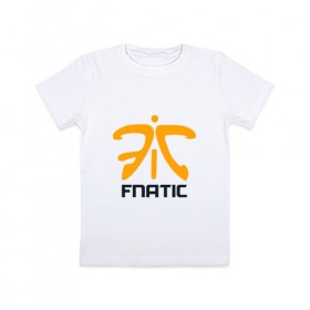 Детская футболка хлопок с принтом Fnatic , 100% хлопок | круглый вырез горловины, полуприлегающий силуэт, длина до линии бедер | Тематика изображения на принте: fnatic