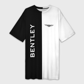 Платье-футболка 3D с принтом Bentley ,  |  | azure | bentley | continental | flying | gt | motors | speed | sport | spur | авто | автомобиль | бентли | бэнтли | знак | лого | машина | моторс | седан | символ | спорт | тачка | хэтчбек | эмблема