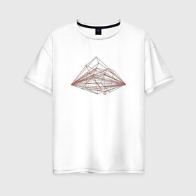 Женская футболка хлопок Oversize с принтом Линии , 100% хлопок | свободный крой, круглый ворот, спущенный рукав, длина до линии бедер
 | авторская | геометрия | дизайн | иллюстрация | линии | принт