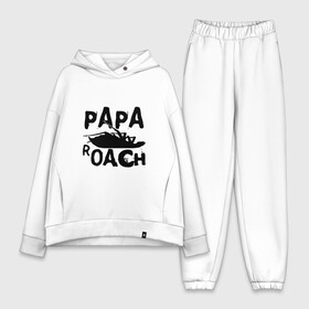 Женский костюм хлопок Oversize с принтом Papa Roach ,  |  | papa roach | roach | папа роач | папароач | папароч | роач | роч