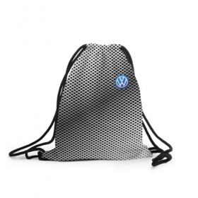 Рюкзак-мешок 3D с принтом VOLKSWAGEN SPORT , 100% полиэстер | плотность ткани — 200 г/м2, размер — 35 х 45 см; лямки — толстые шнурки, застежка на шнуровке, без карманов и подкладки | 