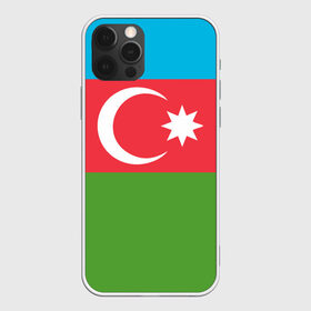 Чехол для iPhone 12 Pro Max с принтом Азербайджан , Силикон |  | azerbaijan | azrbaycan | звезда | ислам | полумесяц | флаг