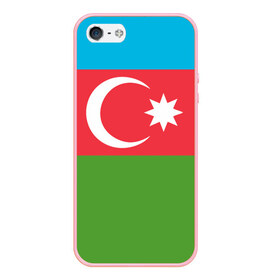 Чехол для iPhone 5/5S матовый с принтом Азербайджан , Силикон | Область печати: задняя сторона чехла, без боковых панелей | azerbaijan | azrbaycan | звезда | ислам | полумесяц | флаг