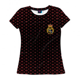 Женская футболка 3D с принтом REAL MADRID SPORT , 100% полиэфир ( синтетическое хлопкоподобное полотно) | прямой крой, круглый вырез горловины, длина до линии бедер | 