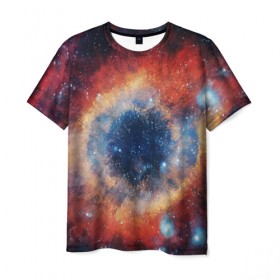 Мужская футболка 3D с принтом Взрыв к космосе , 100% полиэфир | прямой крой, круглый вырез горловины, длина до линии бедер | Тематика изображения на принте: abstraction | cosmos | nebula | space | star | universe | абстракция | вселенная | звезды | космос | мир | планеты