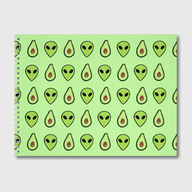 Альбом для рисования с принтом Green , 100% бумага
 | матовая бумага, плотность 200 мг. | Тематика изображения на принте: alien | food | vegetarian | авокадо | вегетарианство | еда | пришелец