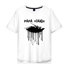 Мужская футболка хлопок Oversize с принтом Papa Roach , 100% хлопок | свободный крой, круглый ворот, “спинка” длиннее передней части | papa roach | roach | папа роач | папароач | папароч | роач | роч