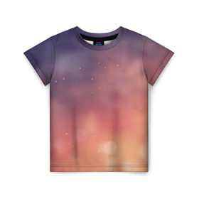 Детская футболка 3D с принтом Абстракция Градиент Текстура , 100% гипоаллергенный полиэфир | прямой крой, круглый вырез горловины, длина до линии бедер, чуть спущенное плечо, ткань немного тянется | gradient | sky | небо