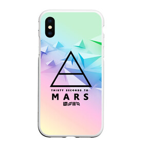 Чехол для iPhone XS Max матовый с принтом 30 Seconds to Mars , Силикон | Область печати: задняя сторона чехла, без боковых панелей | 30 seconds to mars | punk | rock | альтернативный хип хоп | группа | инди поп | музыка | музыкальное произведение | ноты | панк | регги | рок | синти поп