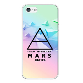 Чехол для iPhone 5/5S матовый с принтом 30 Seconds to Mars , Силикон | Область печати: задняя сторона чехла, без боковых панелей | 30 seconds to mars | punk | rock | альтернативный хип хоп | группа | инди поп | музыка | музыкальное произведение | ноты | панк | регги | рок | синти поп