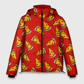 Мужская зимняя куртка 3D с принтом Pizza red , верх — 100% полиэстер; подкладка — 100% полиэстер; утеплитель — 100% полиэстер | длина ниже бедра, свободный силуэт Оверсайз. Есть воротник-стойка, отстегивающийся капюшон и ветрозащитная планка. 

Боковые карманы с листочкой на кнопках и внутренний карман на молнии. | Тематика изображения на принте: fast food | pizza | еда | пицца | фастфуд