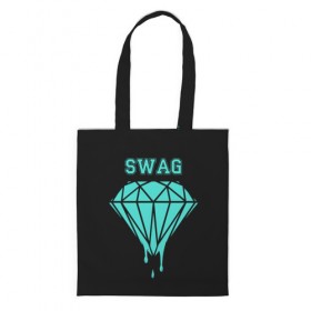 Сумка 3D повседневная с принтом Swag diamond , 100% полиэстер | Плотность: 200 г/м2; Размер: 34×35 см; Высота лямок: 30 см | 