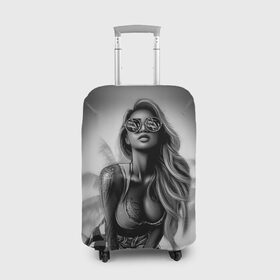 Чехол для чемодана 3D с принтом Trap girl , 86% полиэфир, 14% спандекс | двустороннее нанесение принта, прорези для ручек и колес | девушка | мода | пляж | стиль
