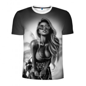 Мужская футболка 3D спортивная с принтом Trap girl , 100% полиэстер с улучшенными характеристиками | приталенный силуэт, круглая горловина, широкие плечи, сужается к линии бедра | девушка | мода | пляж | стиль