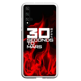 Чехол для Honor 20 с принтом 30 Seconds to Mars in fire , Силикон | Область печати: задняя сторона чехла, без боковых панелей | 30 seconds to mars | punk | rock | альтернативный хип хоп | группа | инди поп | музыка | музыкальное произведение | ноты | панк | регги | рок | синти поп