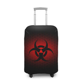 Чехол для чемодана 3D с принтом Биологическая Опасность , 86% полиэфир, 14% спандекс | двустороннее нанесение принта, прорези для ручек и колес | биологическая  | опасность
