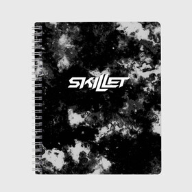 Тетрадь с принтом Skillet , 100% бумага | 48 листов, плотность листов — 60 г/м2, плотность картонной обложки — 250 г/м2. Листы скреплены сбоку удобной пружинной спиралью. Уголки страниц и обложки скругленные. Цвет линий — светло-серый
 | Тематика изображения на принте: punk | rock | skillet | альтернативный хип хоп | группа | инди поп | музыка | музыкальное произведение | ноты | панк | регги | рок | синти поп