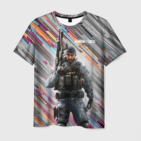 Мужская футболка 3D с принтом Rainbow Six Siege , 100% полиэфир | прямой крой, круглый вырез горловины, длина до линии бедер | Тематика изображения на принте: battlefield | call of duty | clancy | cod | counter | csgo | game | rainbow | six | strike | tom | игра | клэнси | код | ксго | том | шутер