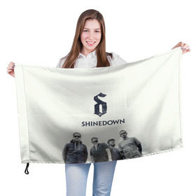 Флаг 3D с принтом Shinedown band , 100% полиэстер | плотность ткани — 95 г/м2, размер — 67 х 109 см. Принт наносится с одной стороны | 