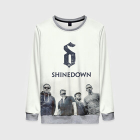 Женский свитшот 3D с принтом Shinedown band , 100% полиэстер с мягким внутренним слоем | круглый вырез горловины, мягкая резинка на манжетах и поясе, свободная посадка по фигуре | 