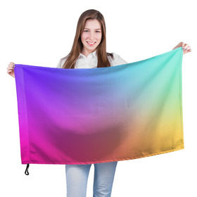 Флаг 3D с принтом Абстракция Градиент Текстура , 100% полиэстер | плотность ткани — 95 г/м2, размер — 67 х 109 см. Принт наносится с одной стороны | gradient | разноцветный | яркий