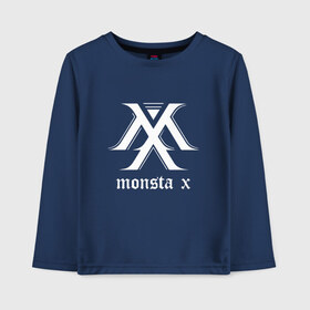 Детский лонгслив хлопок с принтом MONSTA X_5 , 100% хлопок | круглый вырез горловины, полуприлегающий силуэт, длина до линии бедер | Тематика изображения на принте: monsta x | монст х