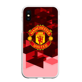 Чехол для iPhone XS Max матовый с принтом Manchester United Abstract , Силикон | Область печати: задняя сторона чехла, без боковых панелей | england | football | logo | manchester united | sport | абстракция | англия | арт | геометрия | лига | лого | манчестер | спорт | текстура | фигуры | фк | футбол | футбольный клуб | эмблема